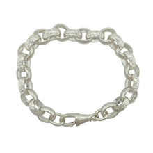 Load image into Gallery viewer, New 925 Silver 8.5&quot; Patterned Belcher Bracelet

