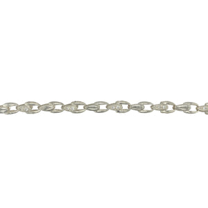 New 925 Silver & Cubic Zirconia Set 7" Tulip Bracelet