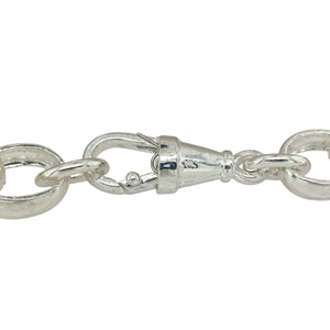 Add colour and elegance to your collection with this new 925 silver pink stone belcher bracelet, a bold yet feminine design—perfect for everyday wear or standout occasions.

Design: The bracelet features oval belcher links measuring 10mm in width, accented with pink stones for a vibrant and eye-catching look.
Material: Made from 925 sterling silver, the polished finish enhances durability while complementing the soft hue of the stones.