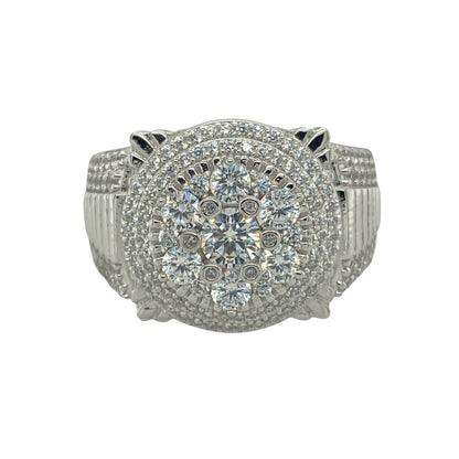 New 925 Silver & Cubic Zirconia Set Cluster Ring