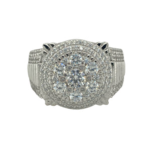 New 925 Silver & Cubic Zirconia Set Cluster Ring