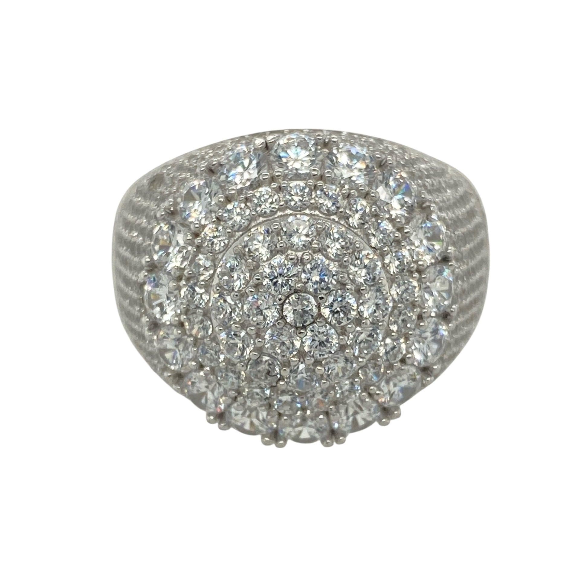 New 925 Silver & Cubic Zirconia Set Cluster Ring