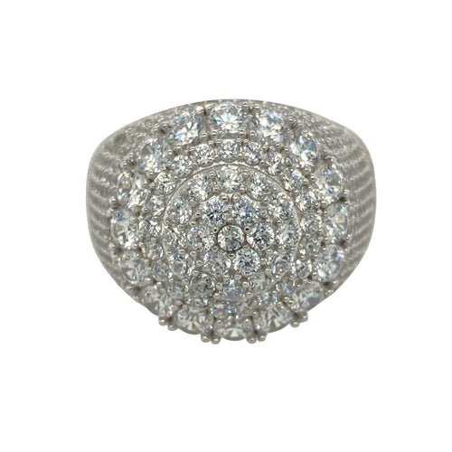 New 925 Silver & Cubic Zirconia Set Cluster Ring