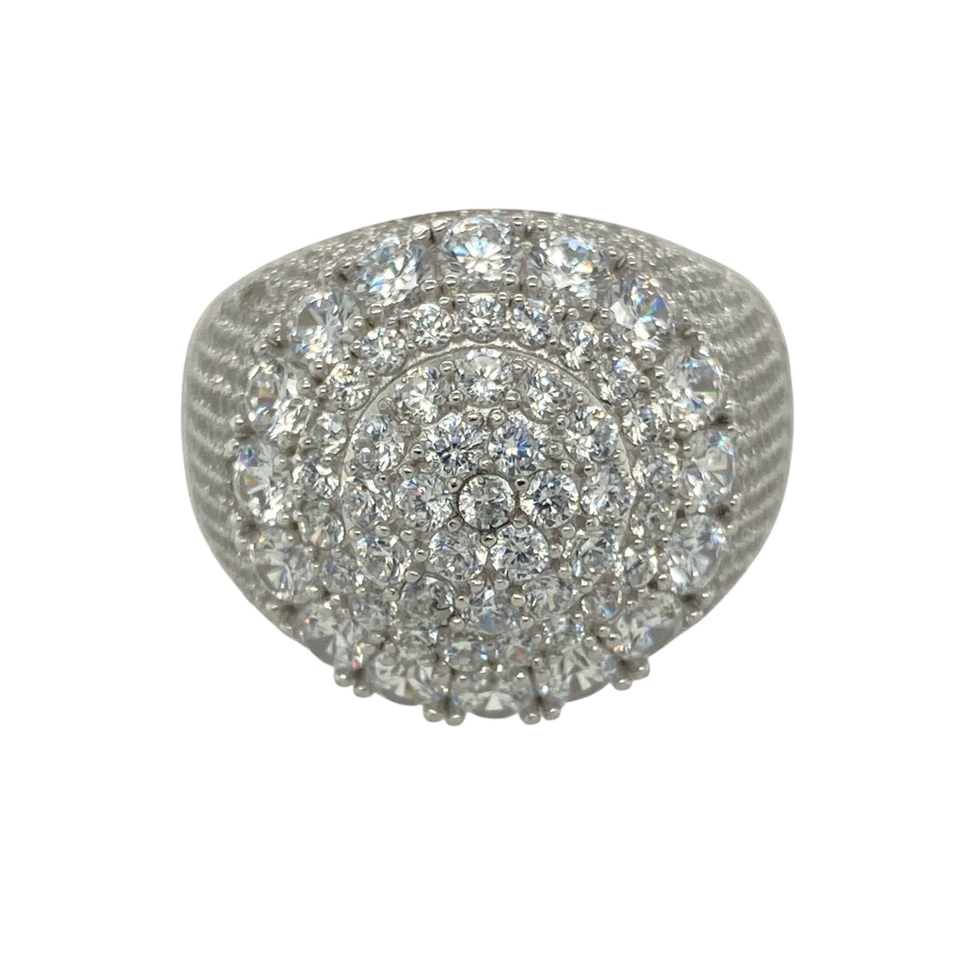 New 925 Silver & Cubic Zirconia Set Cluster Ring