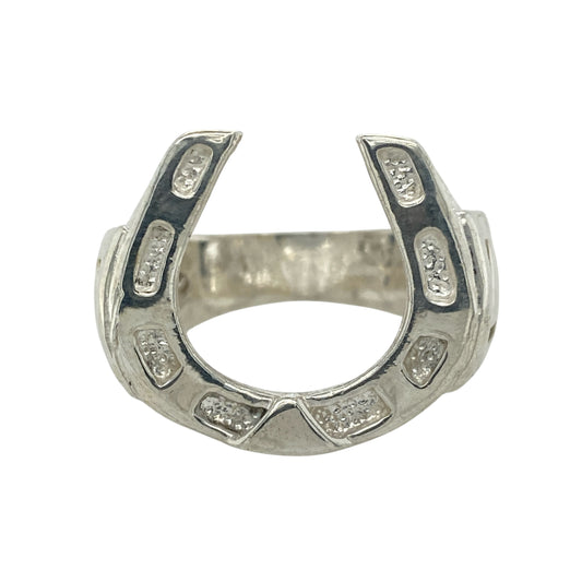 New 925 Solid Silver Horseshoe Ring