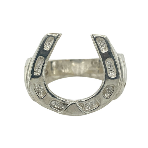 New 925 Solid Silver Horseshoe Ring