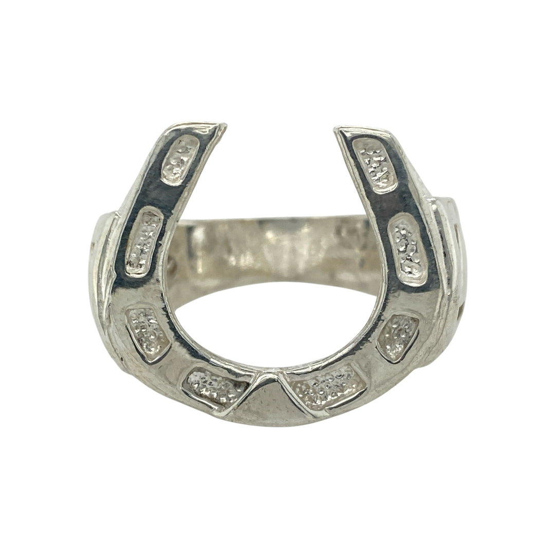 New 925 Solid Silver Horseshoe Ring