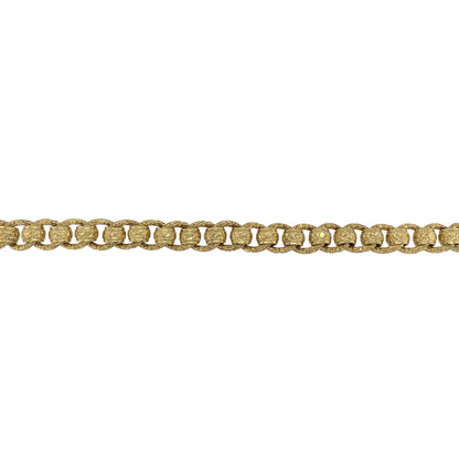 New Solid 925 Silver Heavily 9ct Gold Plated 8" Rollerball Bracelet