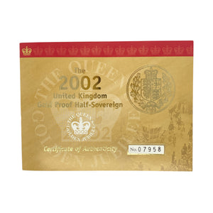 2002 United Kingdom 22ct Gold Proof Half Sovereign