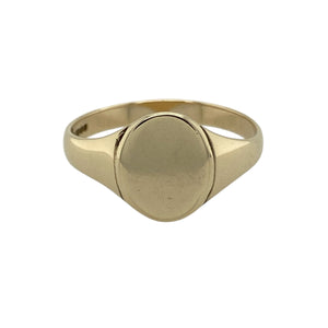 9ct Gold Plain Oval Signet Ring