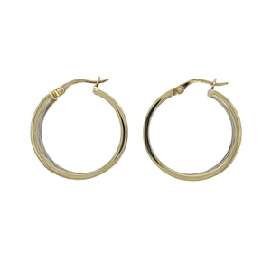 9ct Gold Open Weave Hoop Creole Earrings