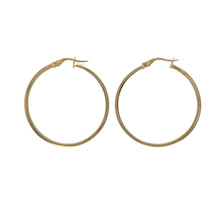 Load image into Gallery viewer, 9ct Gold Flat Hoop Creole Earrings
