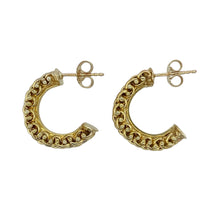Load image into Gallery viewer, 9ct Gold Knot Style Half Hoop Stud Earrings
