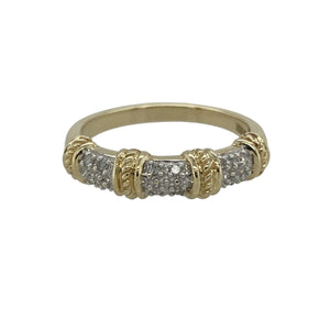 9ct Gold & Diamond Set Band Ring