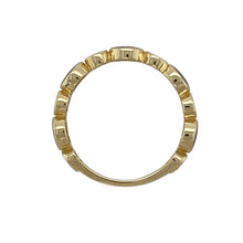 Load image into Gallery viewer, 14ct Gold Cubic Zirconia &amp; Evil Eye Stone Set Band Ring
