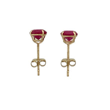 Load image into Gallery viewer, 9ct Gold &amp; Ruby Set Stud Earrings
