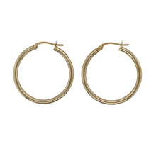 Load image into Gallery viewer, 9ct Gold Plain Hoop Creole Earrings
