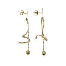 Load image into Gallery viewer, 9ct Gold Ball Drop Link and Swirl Drop Earrings
