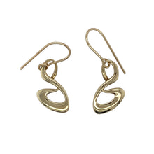 Load image into Gallery viewer, 9ct Gold Swirl Drop Earrings
