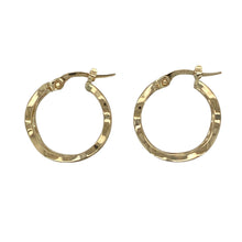 Load image into Gallery viewer, 9ct Gold Open Weave Hoop Creole Earrings
