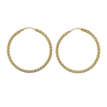 Load image into Gallery viewer, 9ct Gold Twisted Large Hoop Earrings
