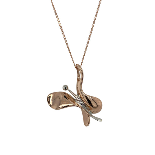 9ct Gold Butterfly 18" Necklace