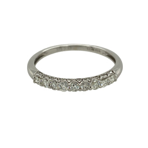 9ct White Gold & Diamond Set Band Ring
