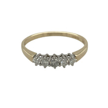 Load image into Gallery viewer, 9ct Gold &amp; Diamond Set Five Stone Set Band Ring
