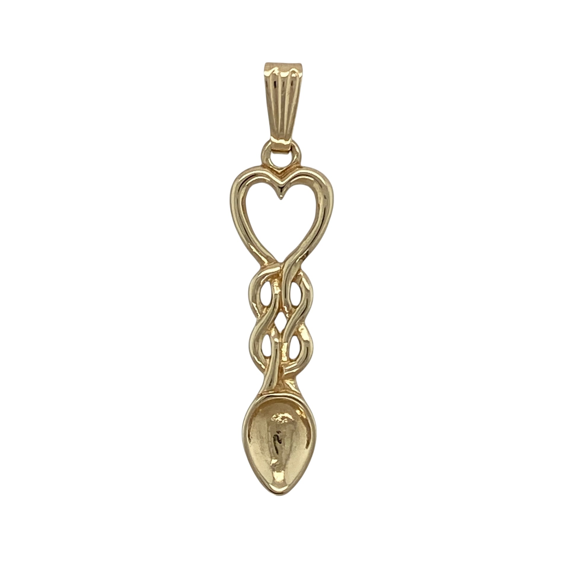 9ct Gold Celtic Knot Lovespoon Pendant