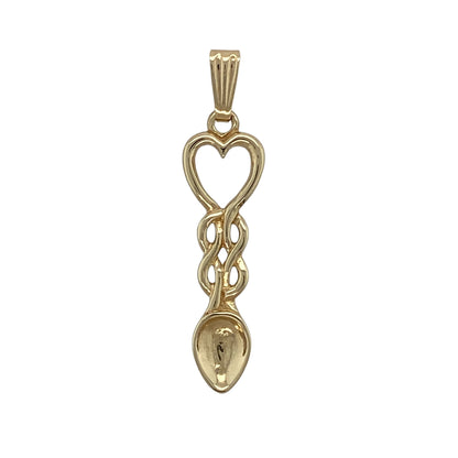 9ct Gold Celtic Knot Lovespoon Pendant