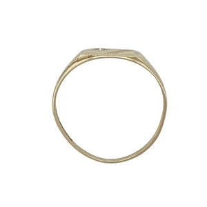 9ct Gold & Diamond Set Rectangle Signet Ring