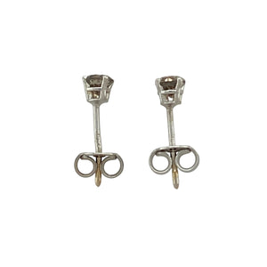 18ct White Gold & Chocolate Diamond Stud Earrings