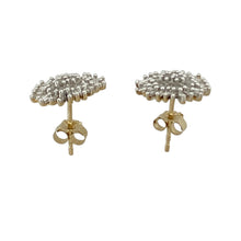 Load image into Gallery viewer, 9ct Gold &amp; Diamond Set Cluster Stud Earrings
