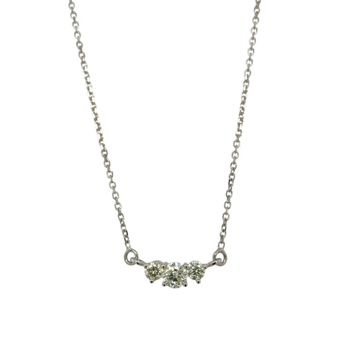 14ct White Gold & Diamond Set Trilogy 18