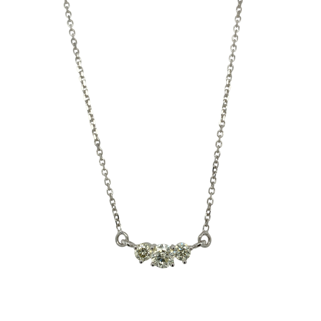 14ct White Gold & Diamond Set Trilogy 18