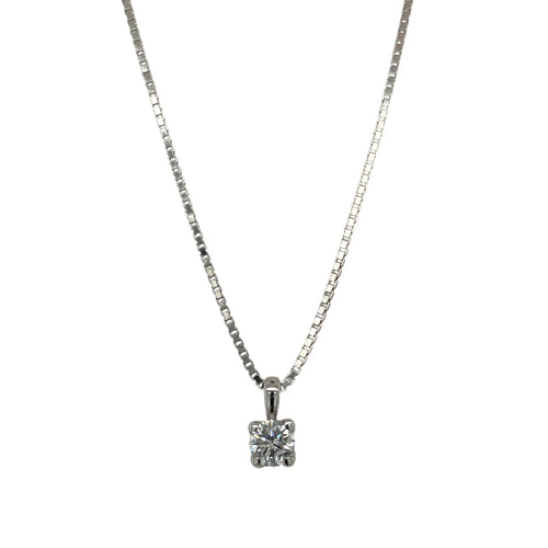18ct White Gold & Diamond Solitaire 18