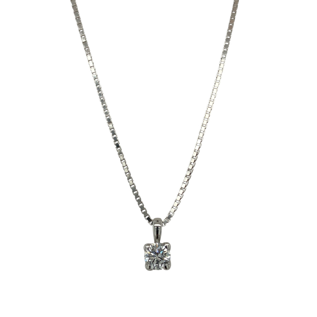 18ct White Gold & Diamond Solitaire 18