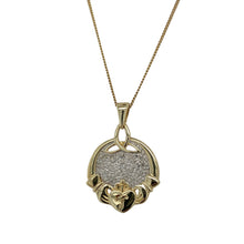 Load image into Gallery viewer, 9ct Gold &amp; Diamond Set Claddagh 20&quot; Necklace
