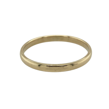 9ct Gold 2mm Wedding Band Ring
