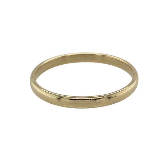 9ct Gold 2mm Wedding Band Ring