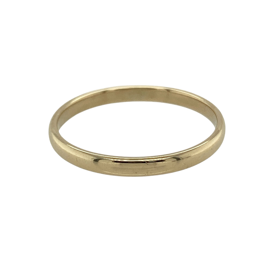 9ct Gold 2mm Wedding Band Ring