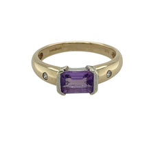 Load image into Gallery viewer, 9ct Gold Diamond &amp; Amethyst Set Ring

