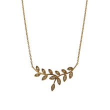 Load image into Gallery viewer, 18ct Gold &amp; Diamond Set Leaf 16&quot; - 18&quot; Necklace
