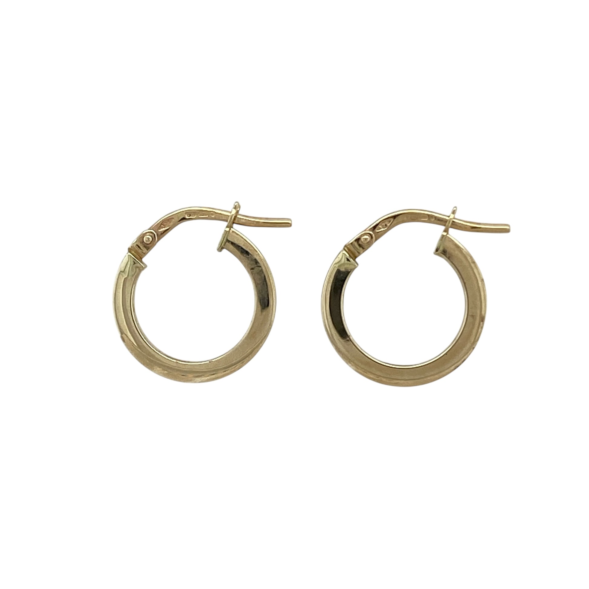 9ct Gold Small Polished Hoop Creole Earrings