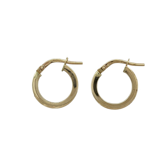 9ct Gold Small Polished Hoop Creole Earrings