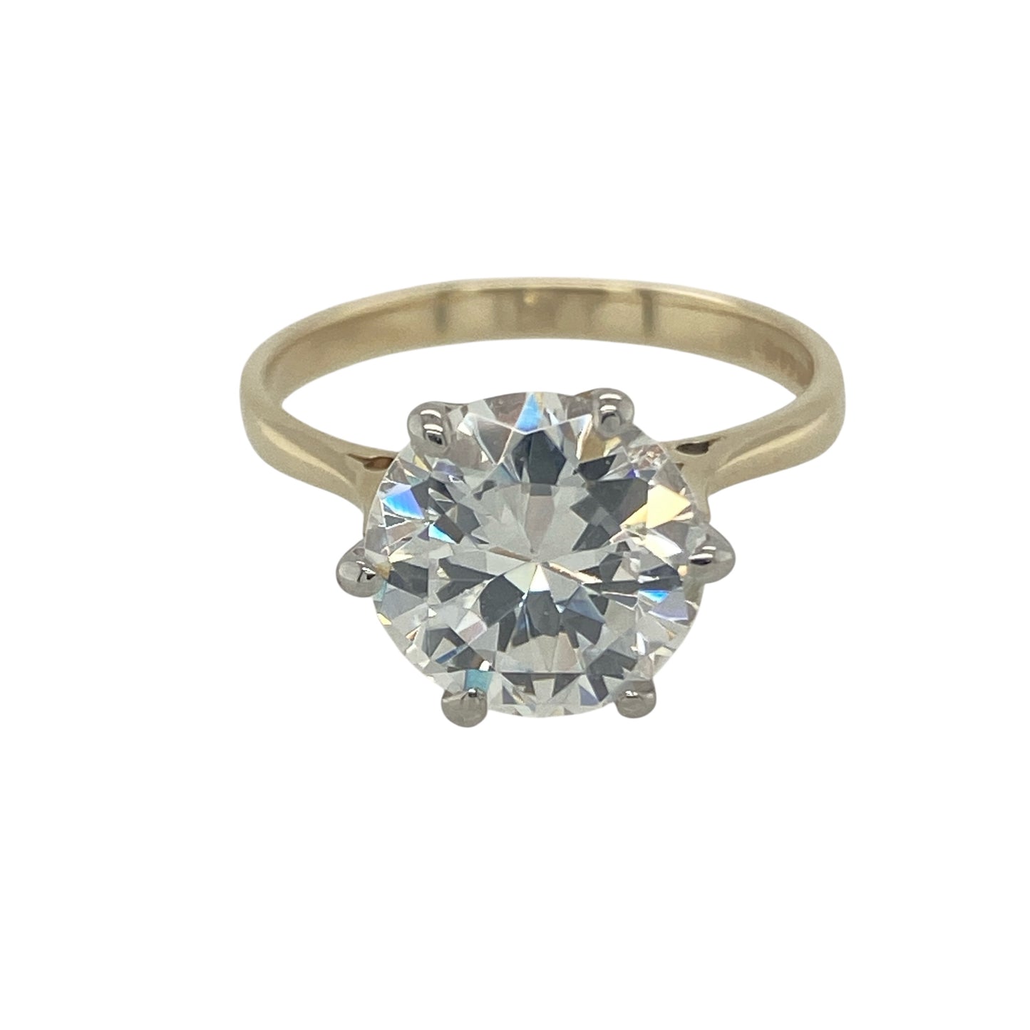 9ct Gold & Cubic Zirconia Set Solitaire Dress Ring