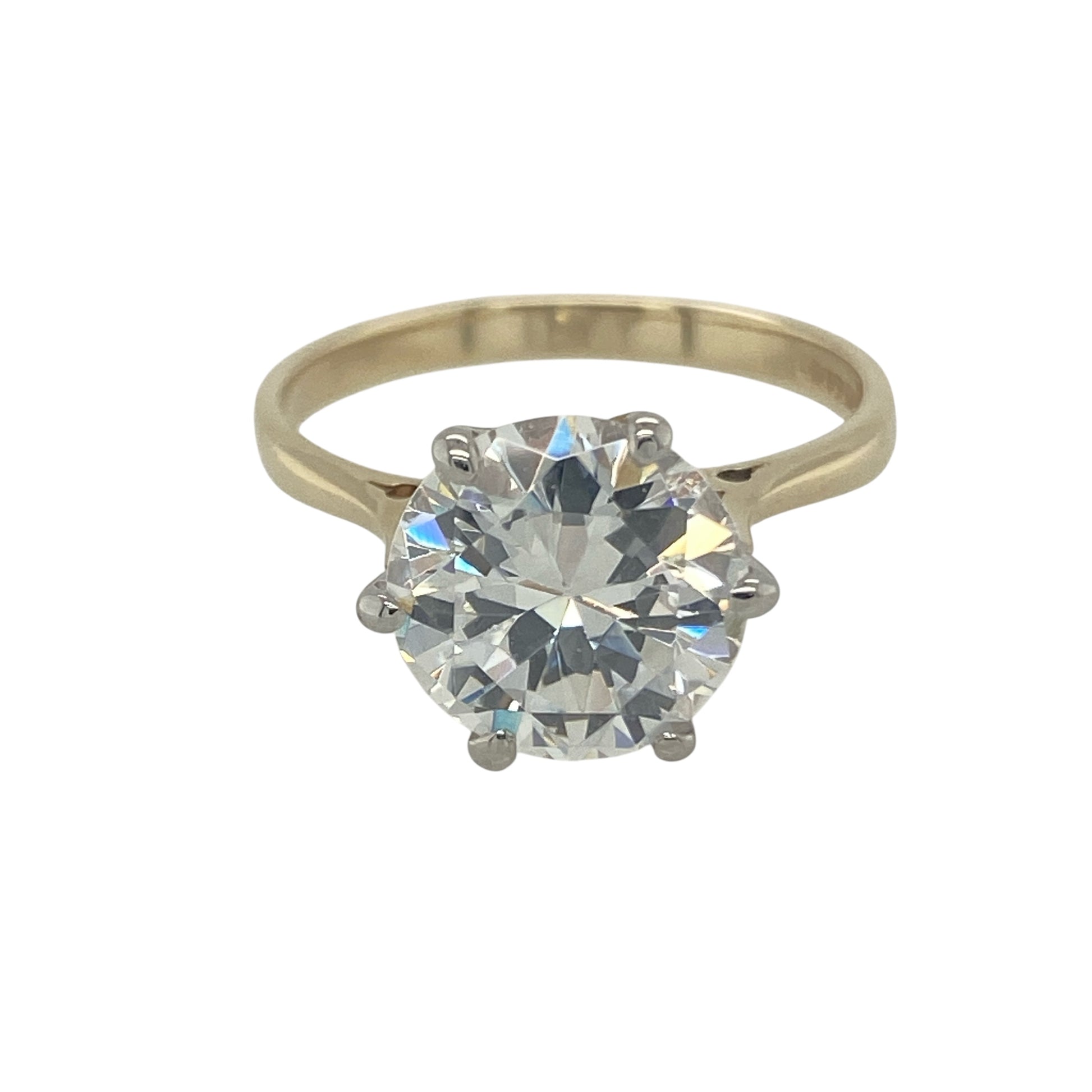 9ct Gold & Cubic Zirconia Set Solitaire Dress Ring