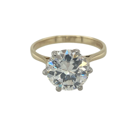 9ct Gold & Cubic Zirconia Set Solitaire Dress Ring
