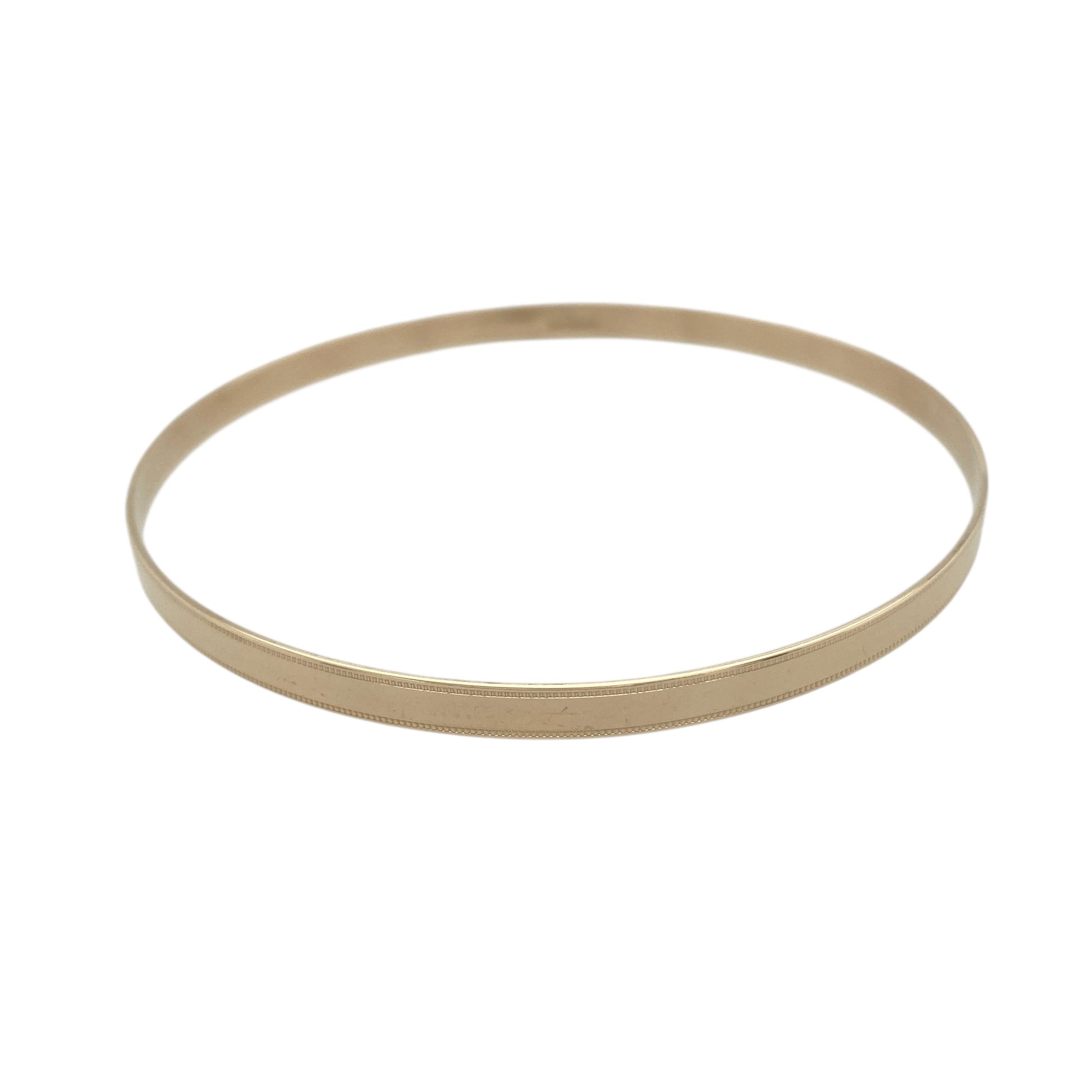 9ct Solid Gold Milgrain Edge Bangle