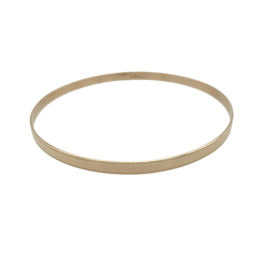 9ct Solid Gold Milgrain Edge Bangle